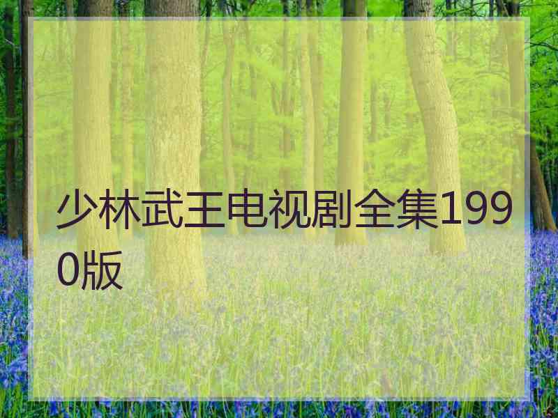 少林武王电视剧全集1990版