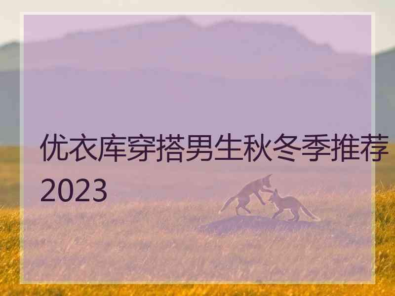 优衣库穿搭男生秋冬季推荐2023