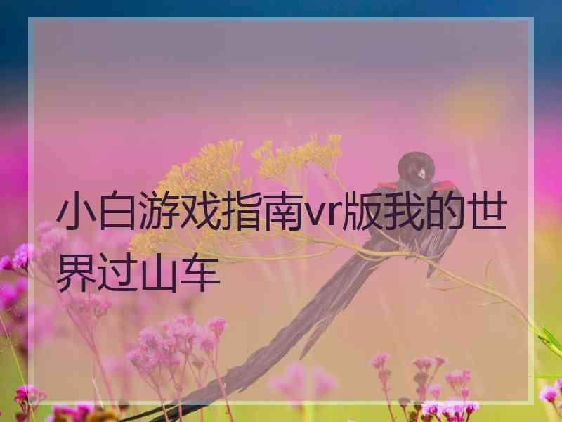 小白游戏指南vr版我的世界过山车