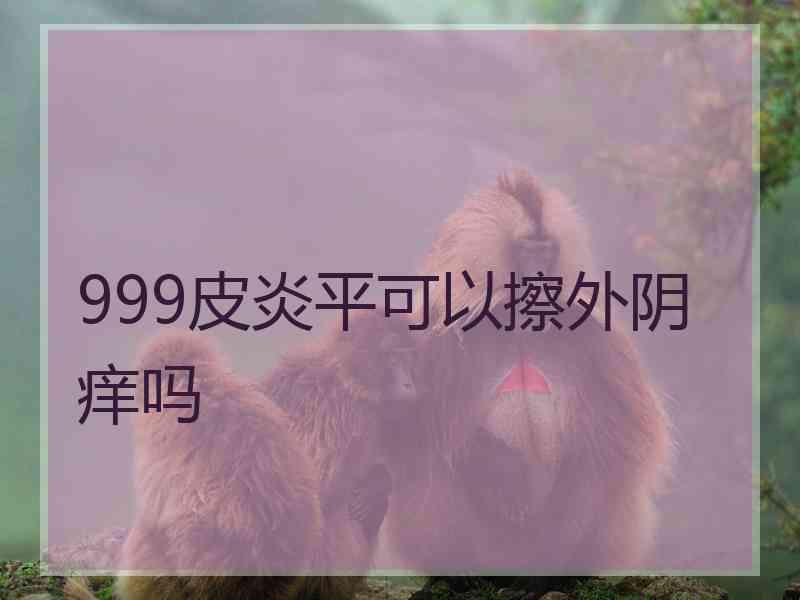 999皮炎平可以擦外阴痒吗