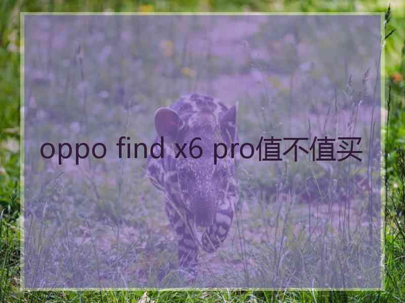 oppo find x6 pro值不值买