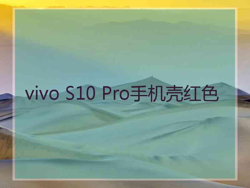 vivo S10 Pro手机壳红色