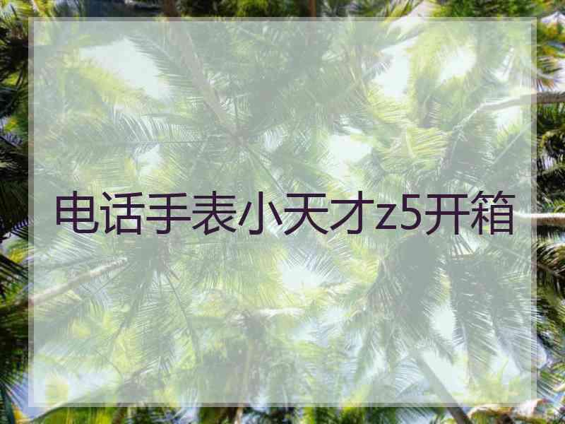 电话手表小天才z5开箱