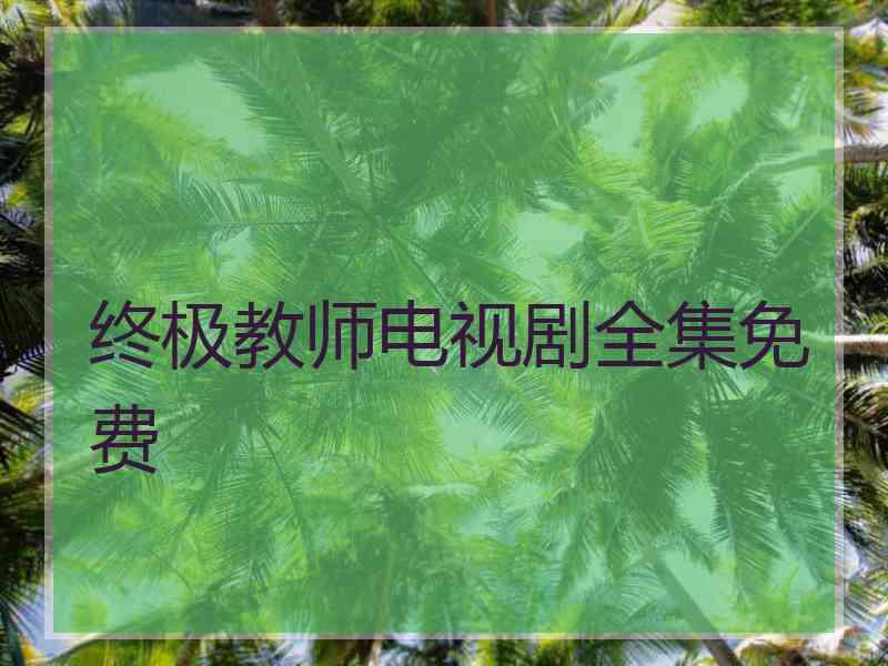 终极教师电视剧全集免费