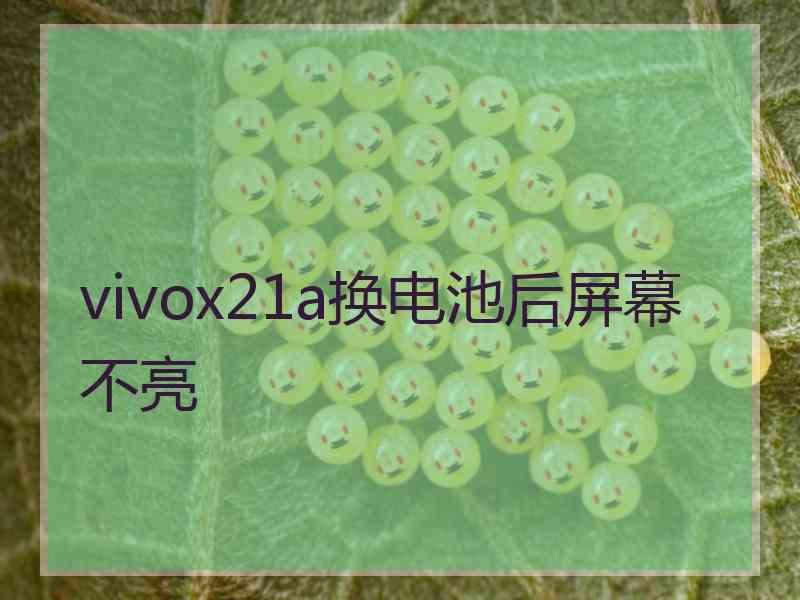 vivox21a换电池后屏幕不亮