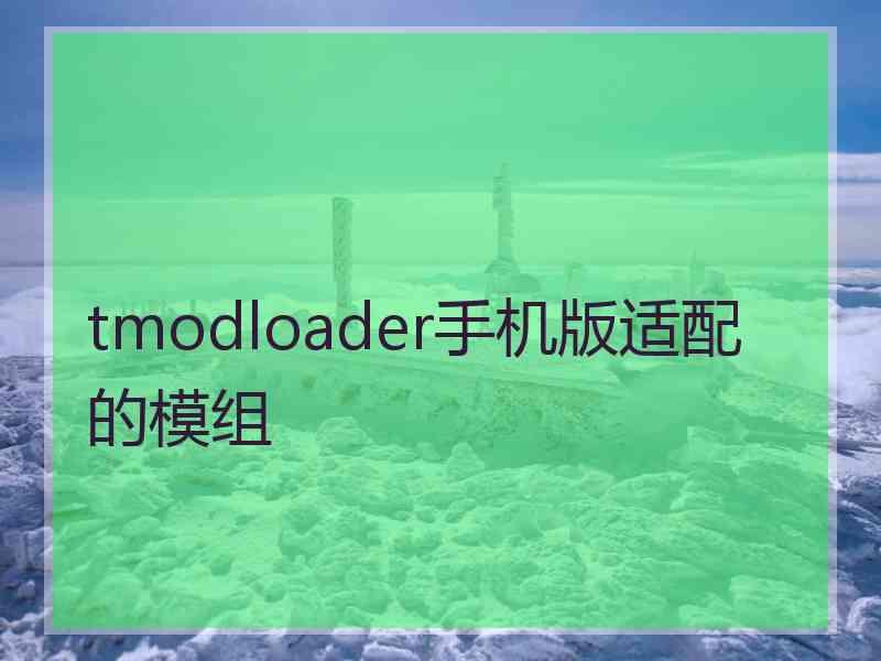 tmodloader手机版适配的模组