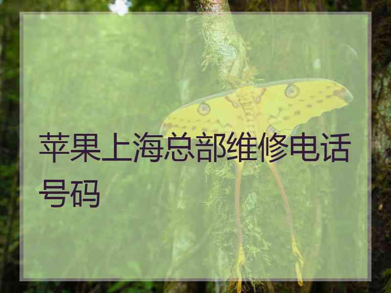 苹果上海总部维修电话号码