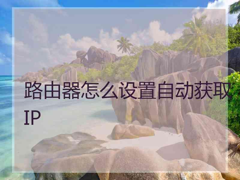 路由器怎么设置自动获取IP