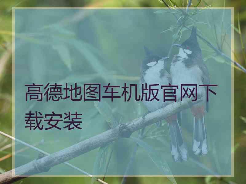 高德地图车机版官网下载安装