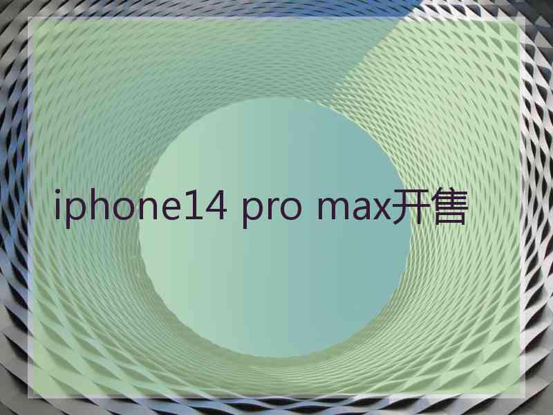 iphone14 pro max开售