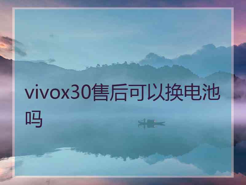 vivox30售后可以换电池吗