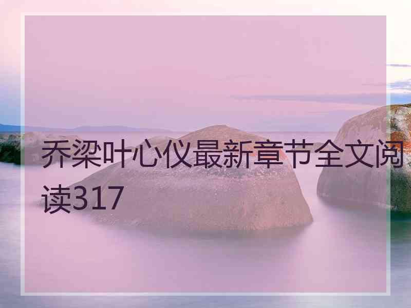 乔梁叶心仪最新章节全文阅读317