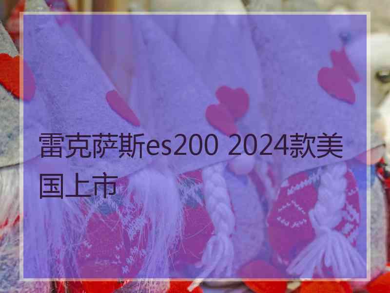 雷克萨斯es200 2024款美国上市