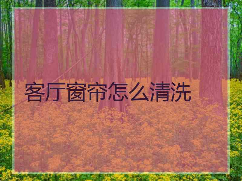 客厅窗帘怎么清洗