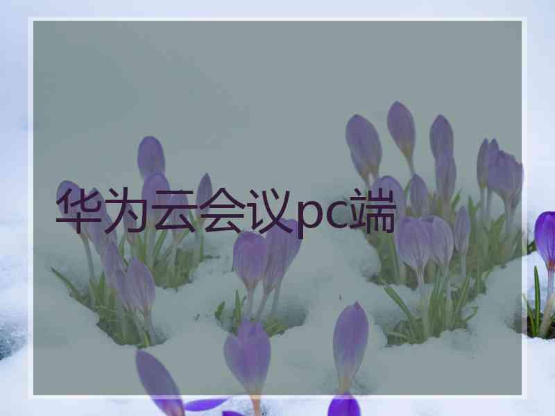 华为云会议pc端