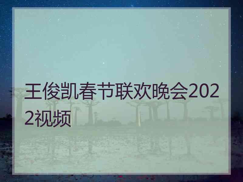 王俊凯春节联欢晚会2022视频