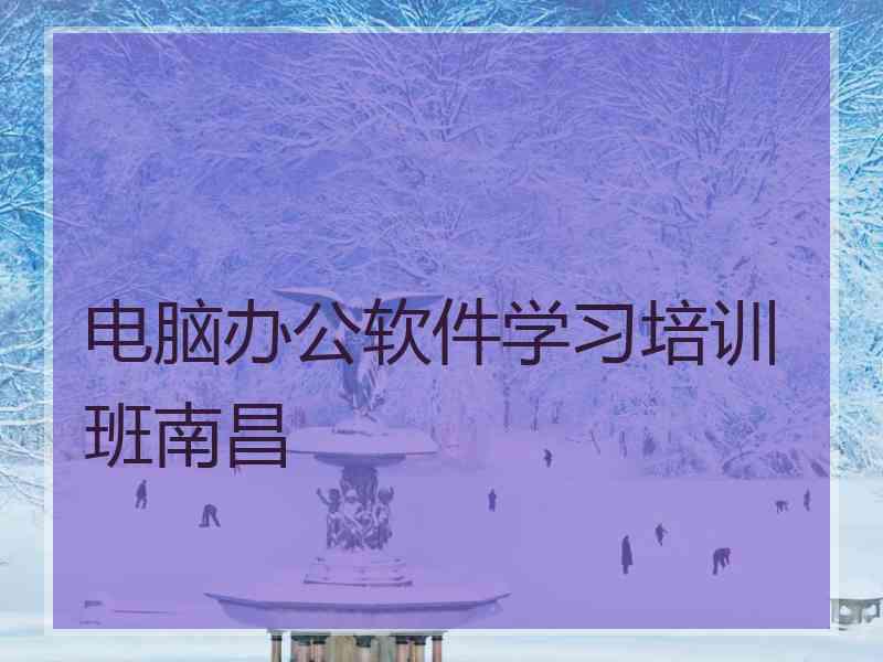 电脑办公软件学习培训班南昌