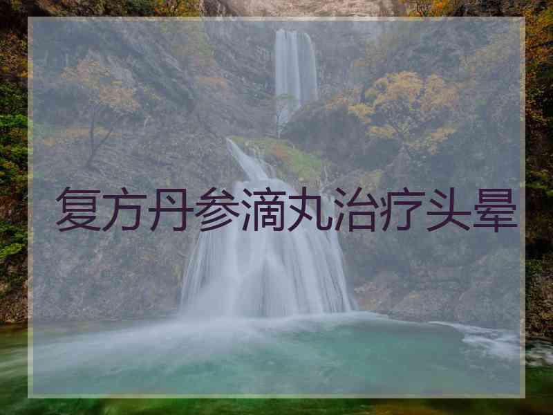 复方丹参滴丸治疗头晕