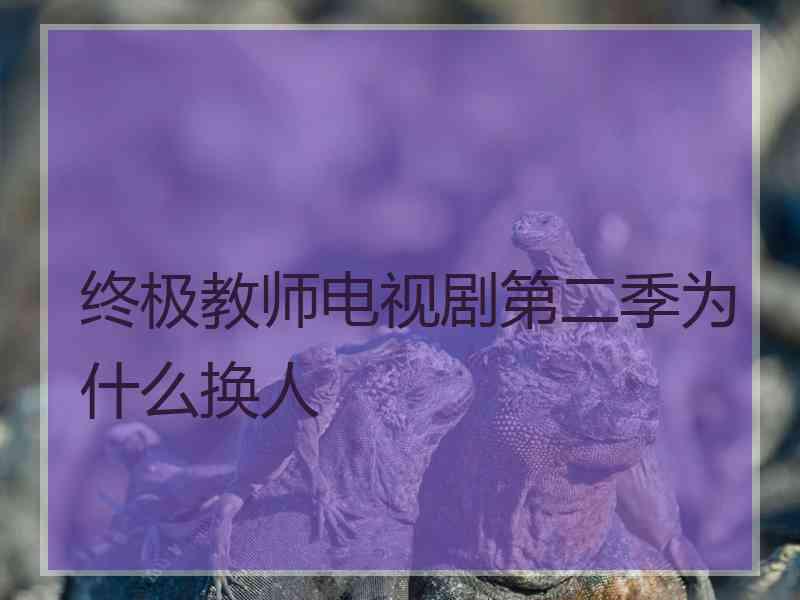 终极教师电视剧第二季为什么换人