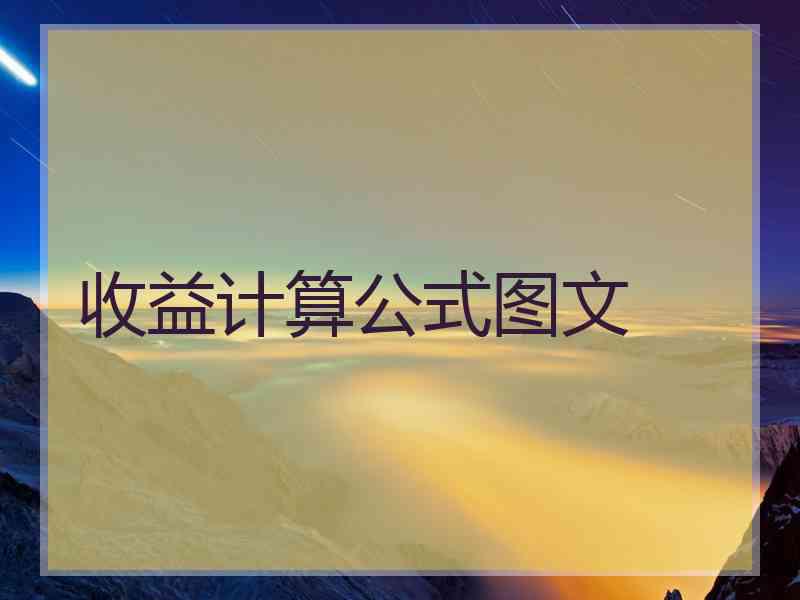 收益计算公式图文