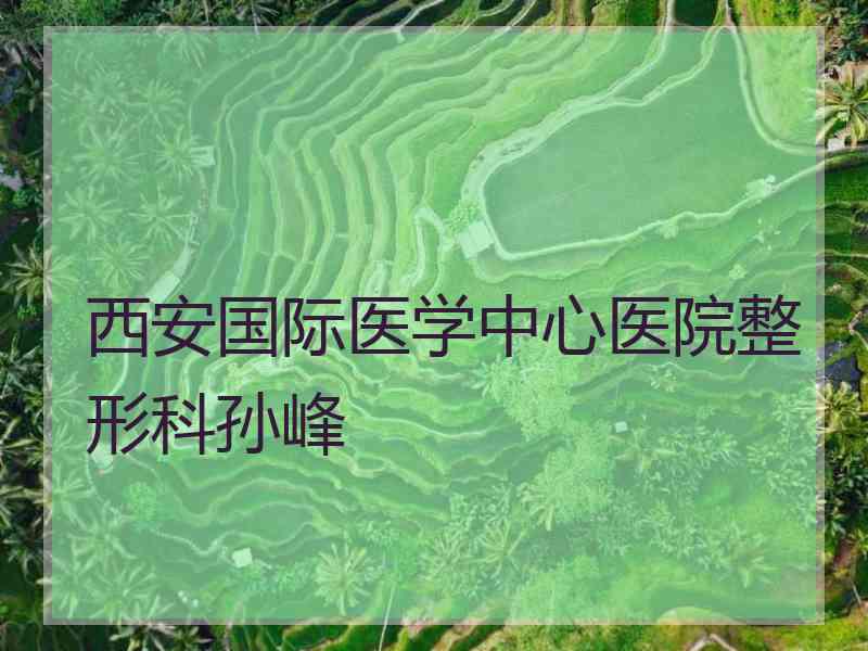 西安国际医学中心医院整形科孙峰