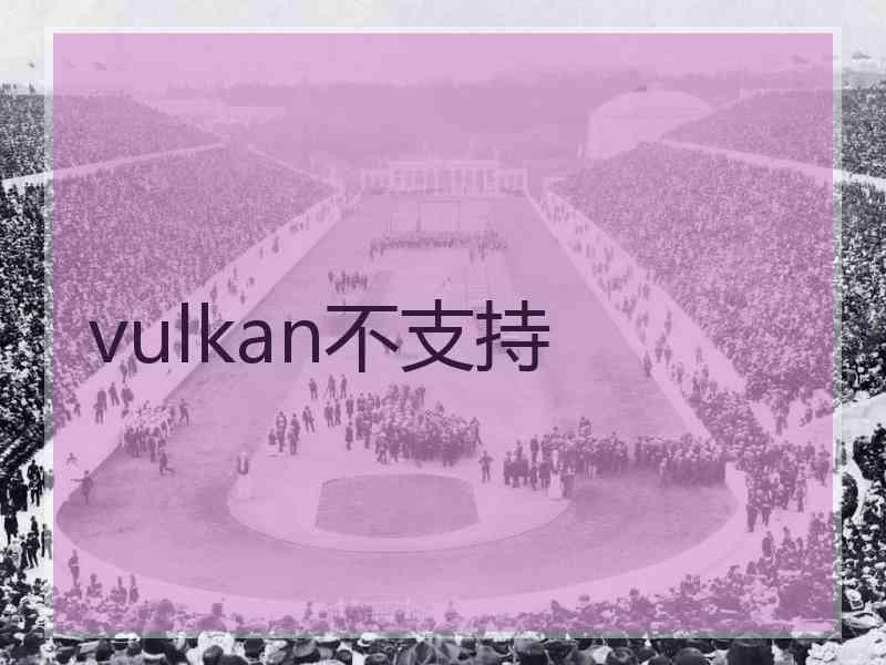 vulkan不支持