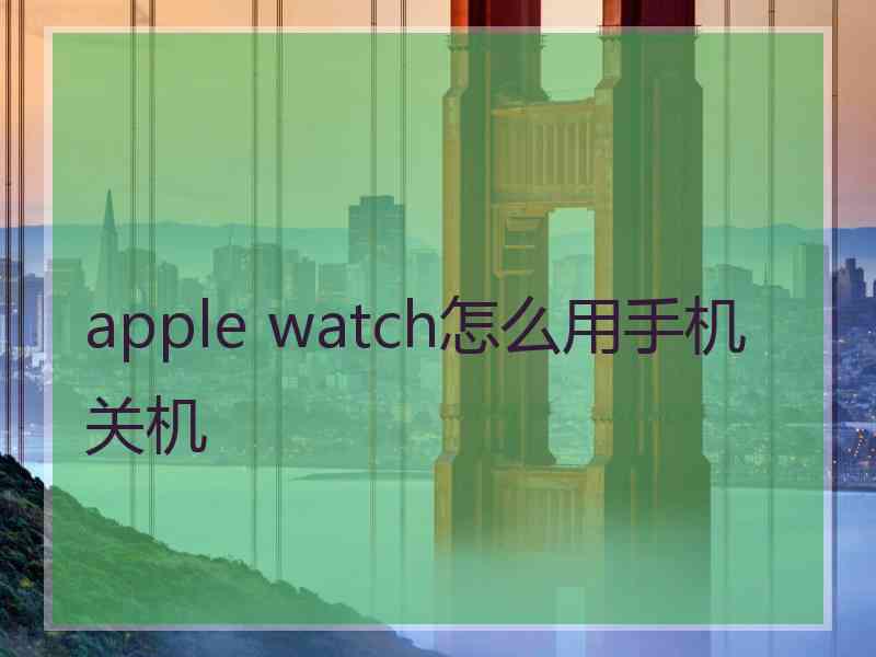 apple watch怎么用手机关机