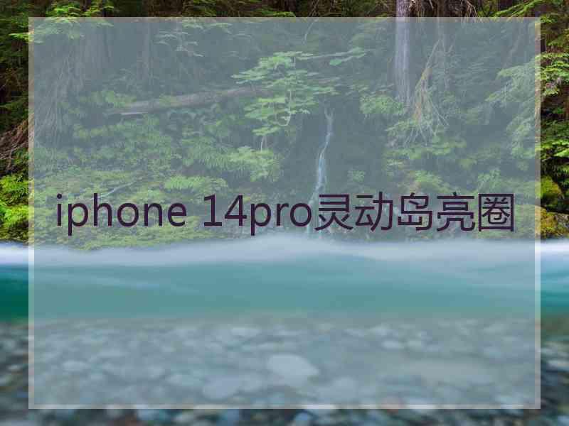 iphone 14pro灵动岛亮圈