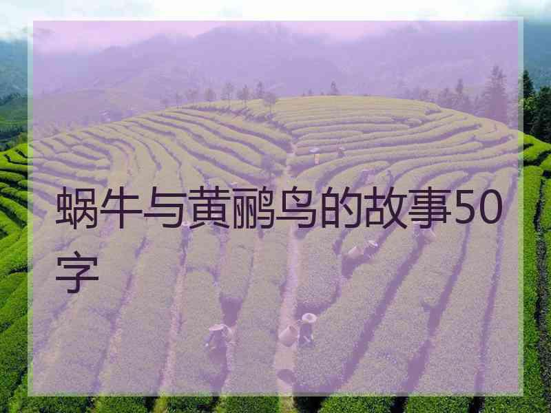 蜗牛与黄鹂鸟的故事50字