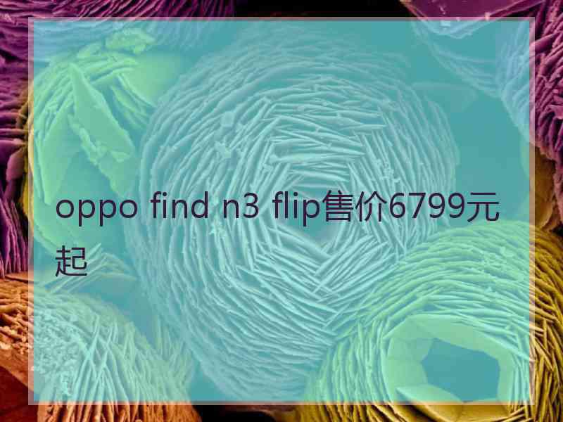 oppo find n3 flip售价6799元起