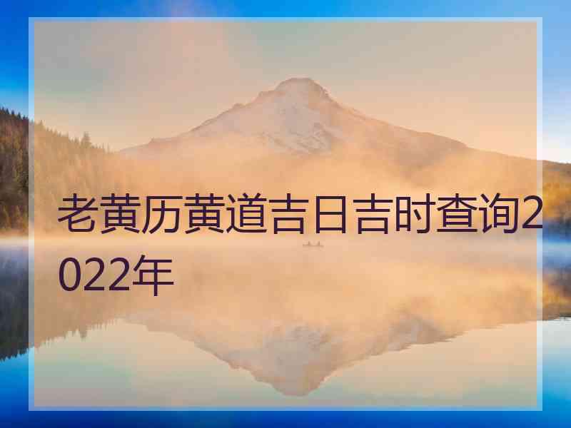 老黄历黄道吉日吉时查询2022年