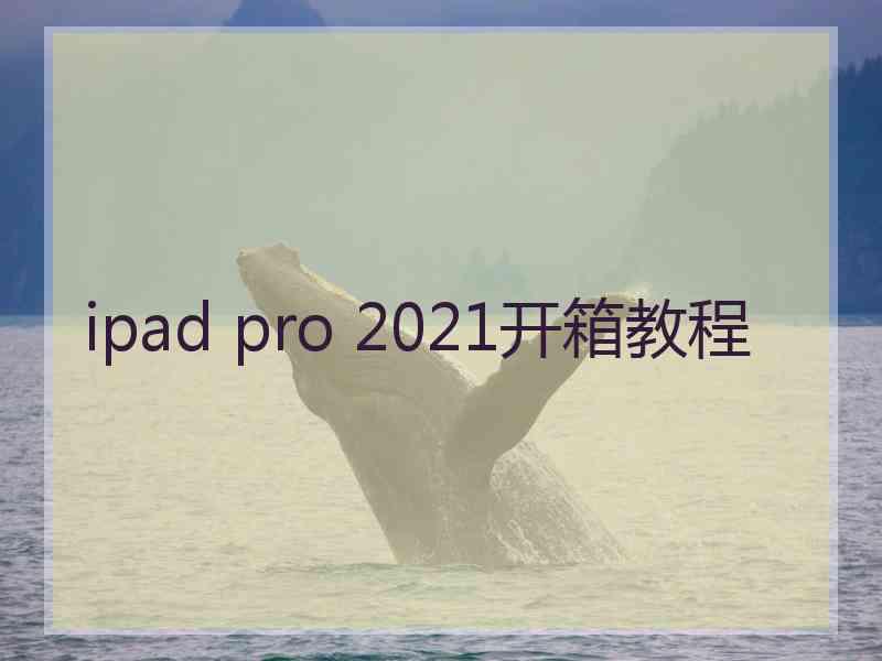 ipad pro 2021开箱教程