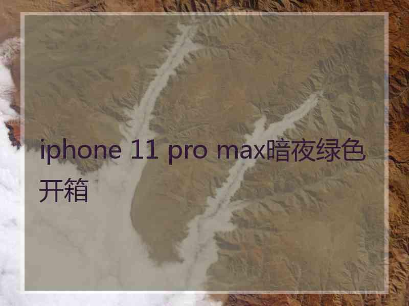 iphone 11 pro max暗夜绿色开箱