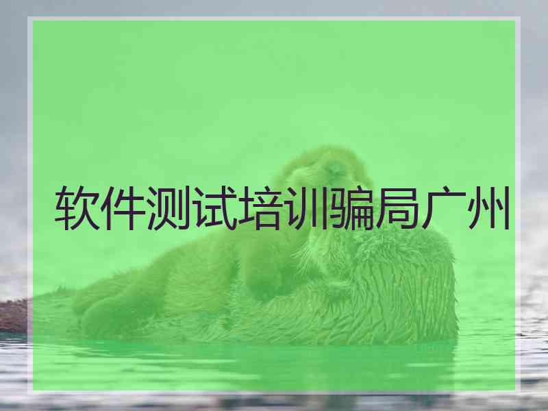 软件测试培训骗局广州