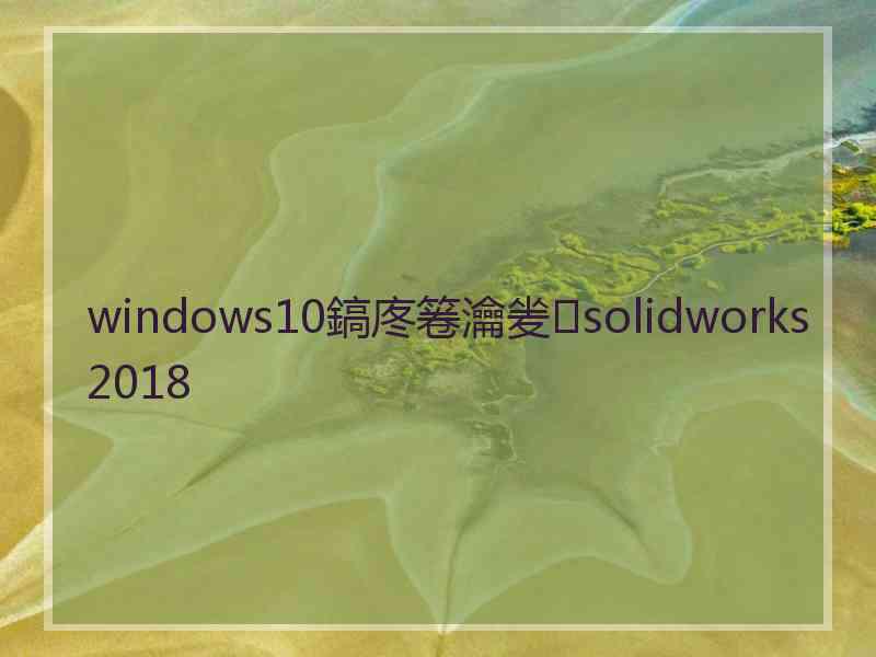windows10鎬庝箞瀹夎solidworks2018