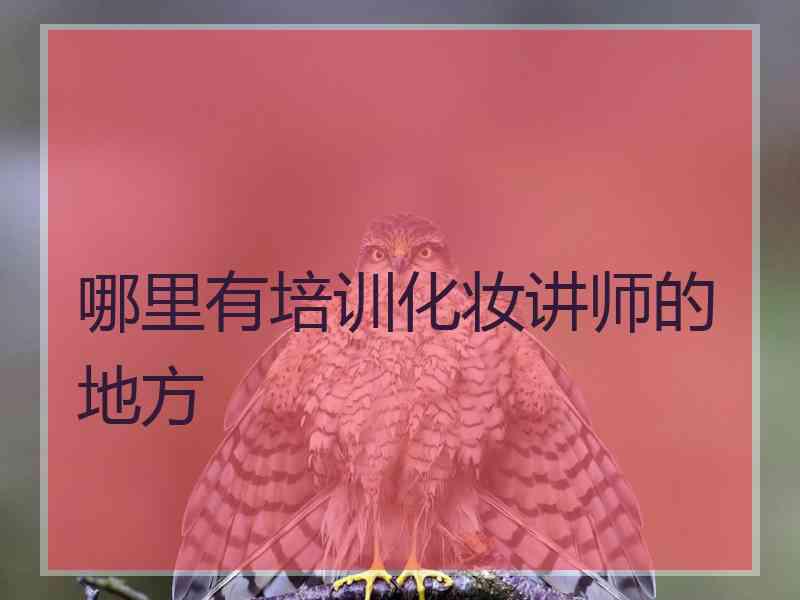 哪里有培训化妆讲师的地方