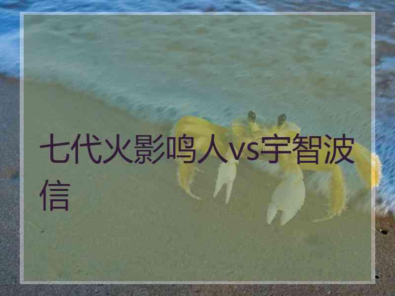 七代火影鸣人vs宇智波信