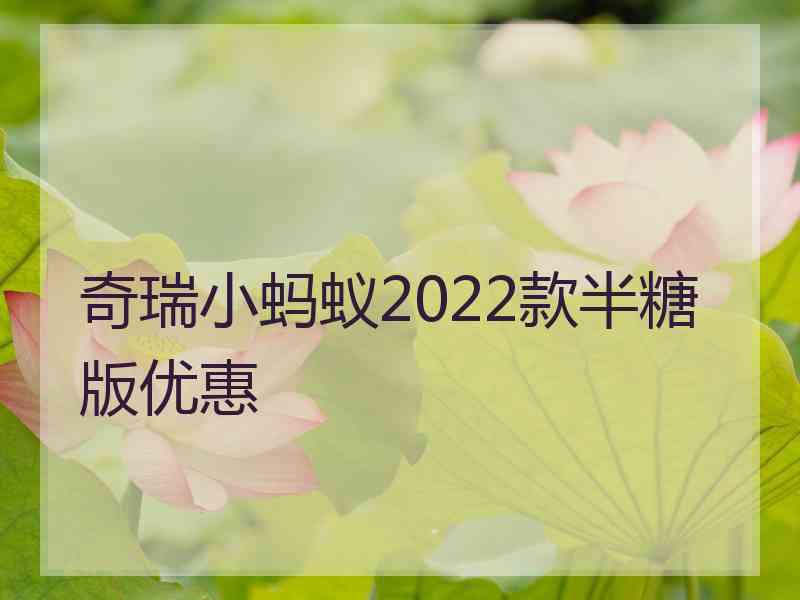 奇瑞小蚂蚁2022款半糖版优惠