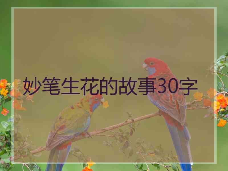 妙笔生花的故事30字