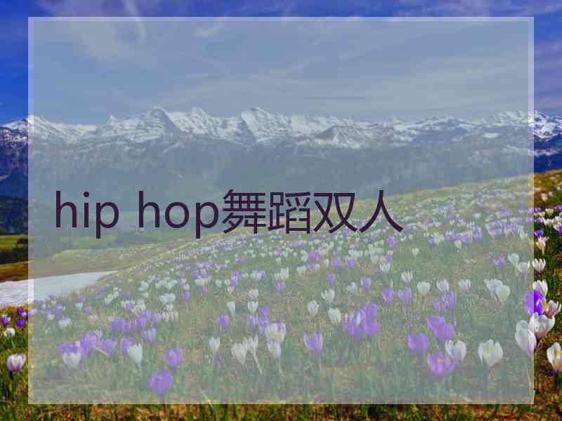 hip hop舞蹈双人