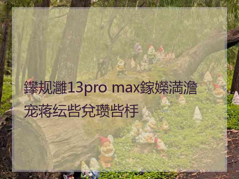 鑻规灉13pro max鎵嬫満澹宠蒋纭呰兌瓒呰杽