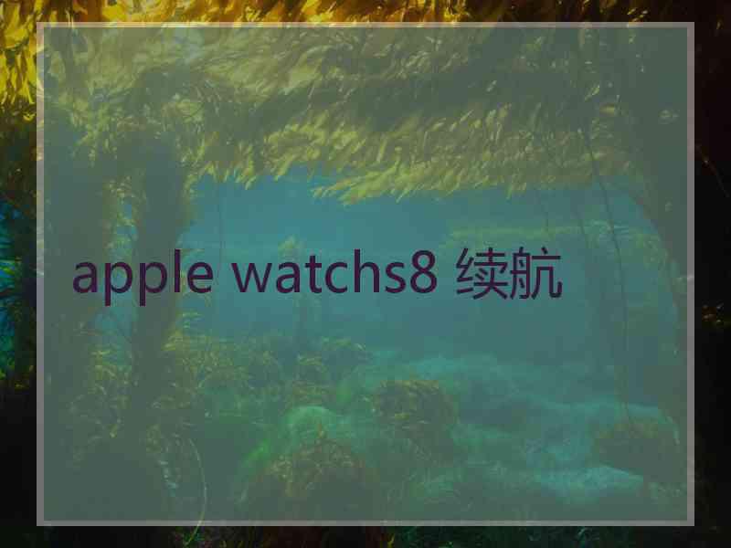 apple watchs8 续航