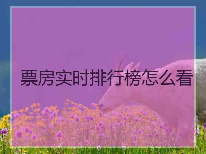 票房实时排行榜怎么看