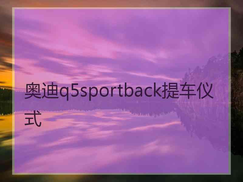 奥迪q5sportback提车仪式