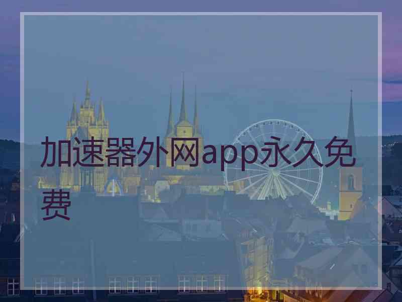 加速器外网app永久免费