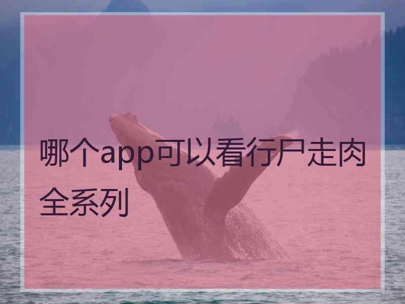 哪个app可以看行尸走肉全系列