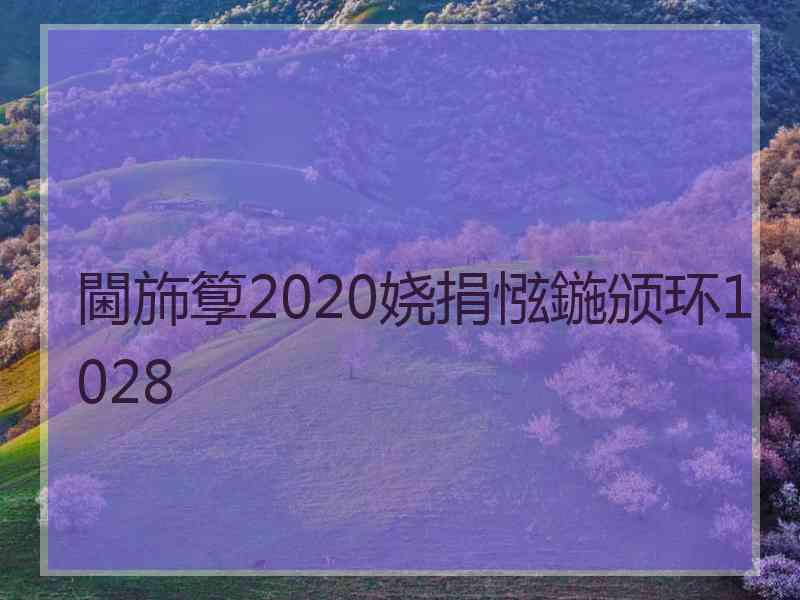 閫斾箰2020娆捐惤鍦颁环1028