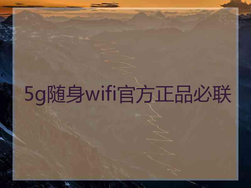 5g随身wifi官方正品必联