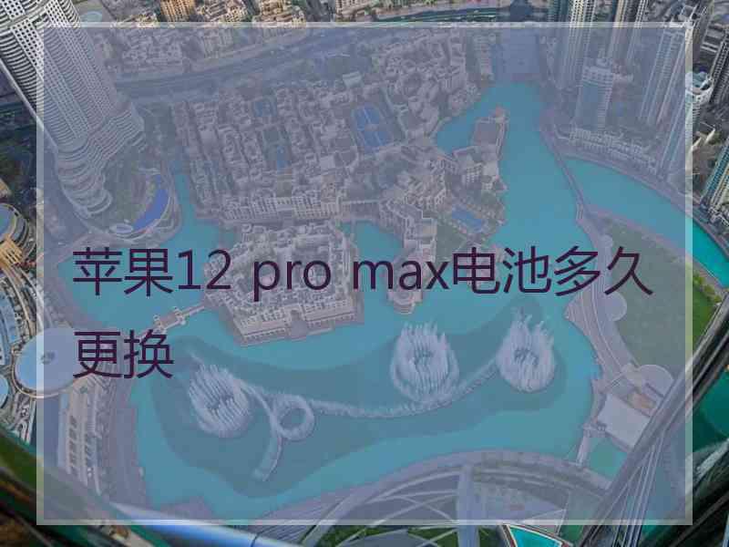 苹果12 pro max电池多久更换