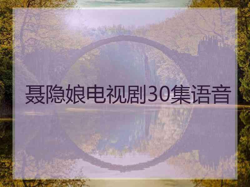 聂隐娘电视剧30集语音